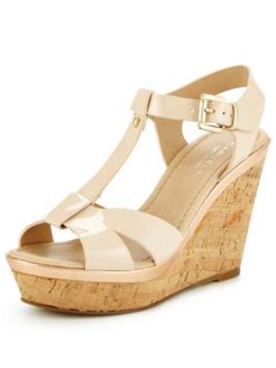 Carvela Kabby Two Part Wedge - Nude Carvela Kabby Two Part Wedge - Nude